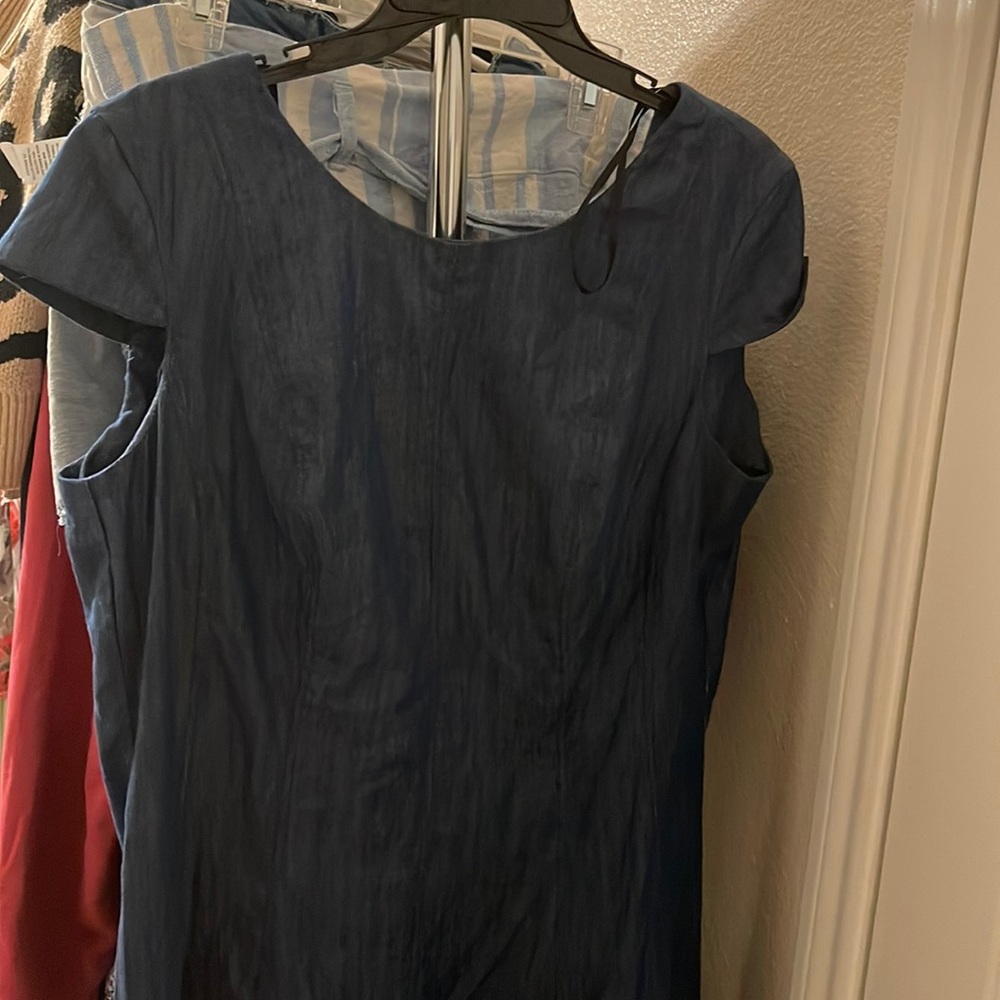 Denim fit and flare dress